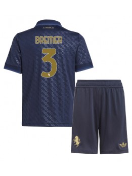 Juventus Gleison Bremer #3 Ausweichtrikot für Kinder 2024-25 Kurzarm (+ Kurze Hosen)